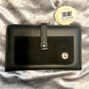 Spartina 449 boutique snap wallet. Black NWT